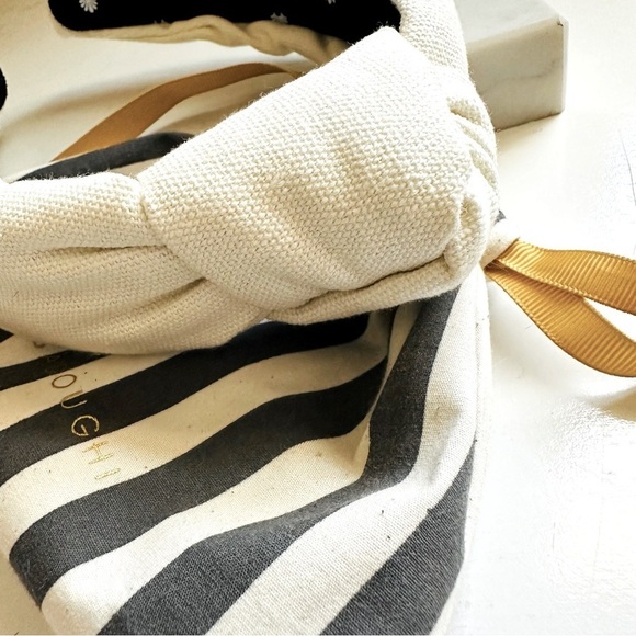 NWOT Lele Sadoughi Knotted Linen Headband - Picture 4 of 4